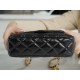 CHANEL 23C Early Spring Resort Series Flap Bag Small Black Shiny Wrinkled Calfskin  