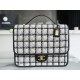 CHANEL 22K Atelier Black & White Tweed Backpack  