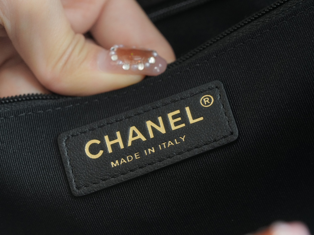 CHANEL 22K Atelier Black & White Tweed Backpack  