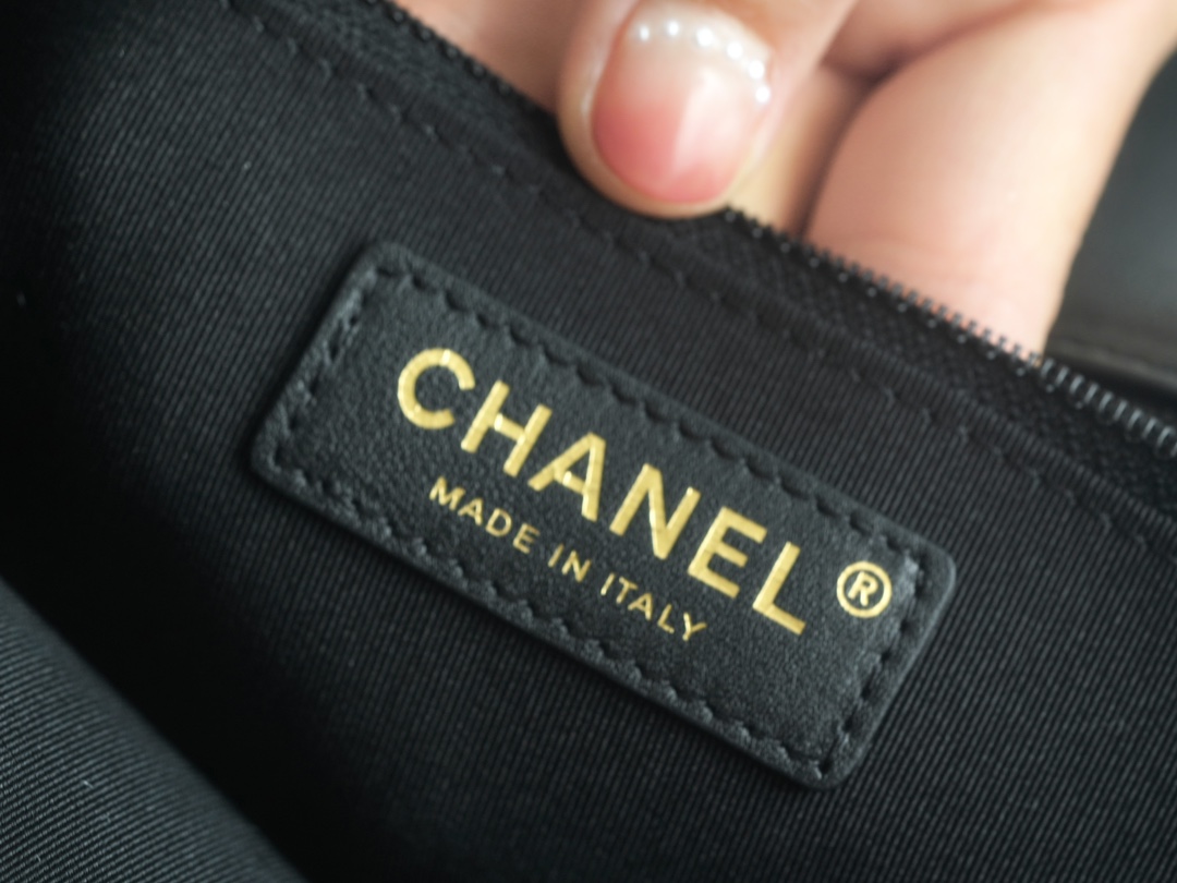 CHANEL 22K Atelier Black Tweed Backpack  