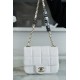 CHANEL 23C Early Spring Resort Series Flap Bag White Lambskin  