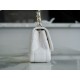 CHANEL 23C Early Spring Resort Series Flap Bag White Lambskin  