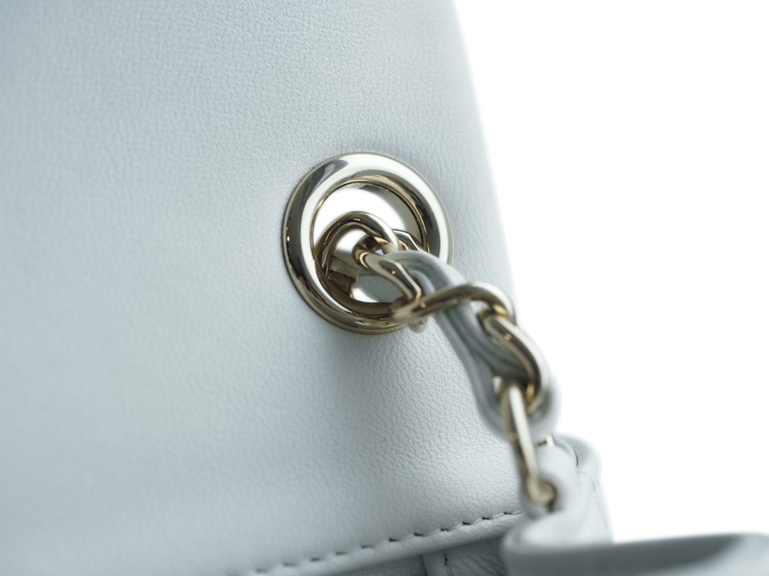 CHANEL 23C Early Spring Resort Series Flap Bag White Lambskin  