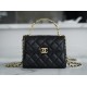 CHANEL 22B Enamel Handle Chain Bag Medium  