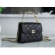 CHANEL 22B Enamel Handle Chain Bag Medium  