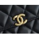 CHANEL 22B Enamel Handle Chain Bag Medium  