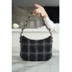 CHANEL 22K New Hobo Coarse Tweed Shoulder Bag  