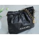 CHANEL 22P Bag Small Black & White  