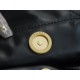 CHANEL 22P Bag Medium Black with White Button  