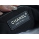 CHANEL 22P Bag Medium Black with White Button  