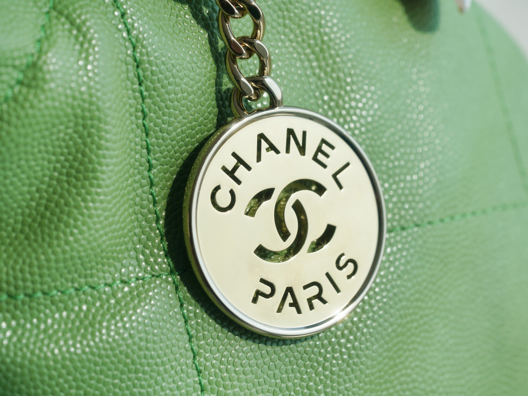 CHANEL 22P Bag Small Avocado Green Calfskin  