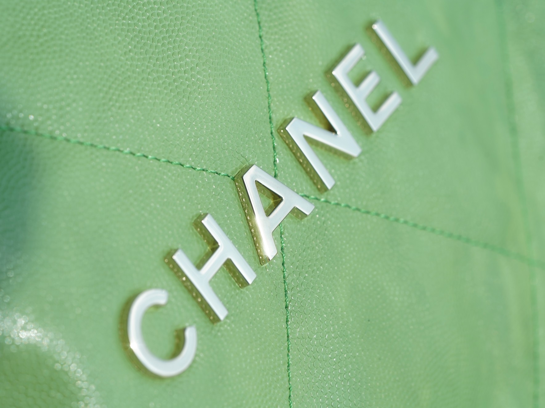 CHANEL 22P Bag Small Avocado Green Calfskin  