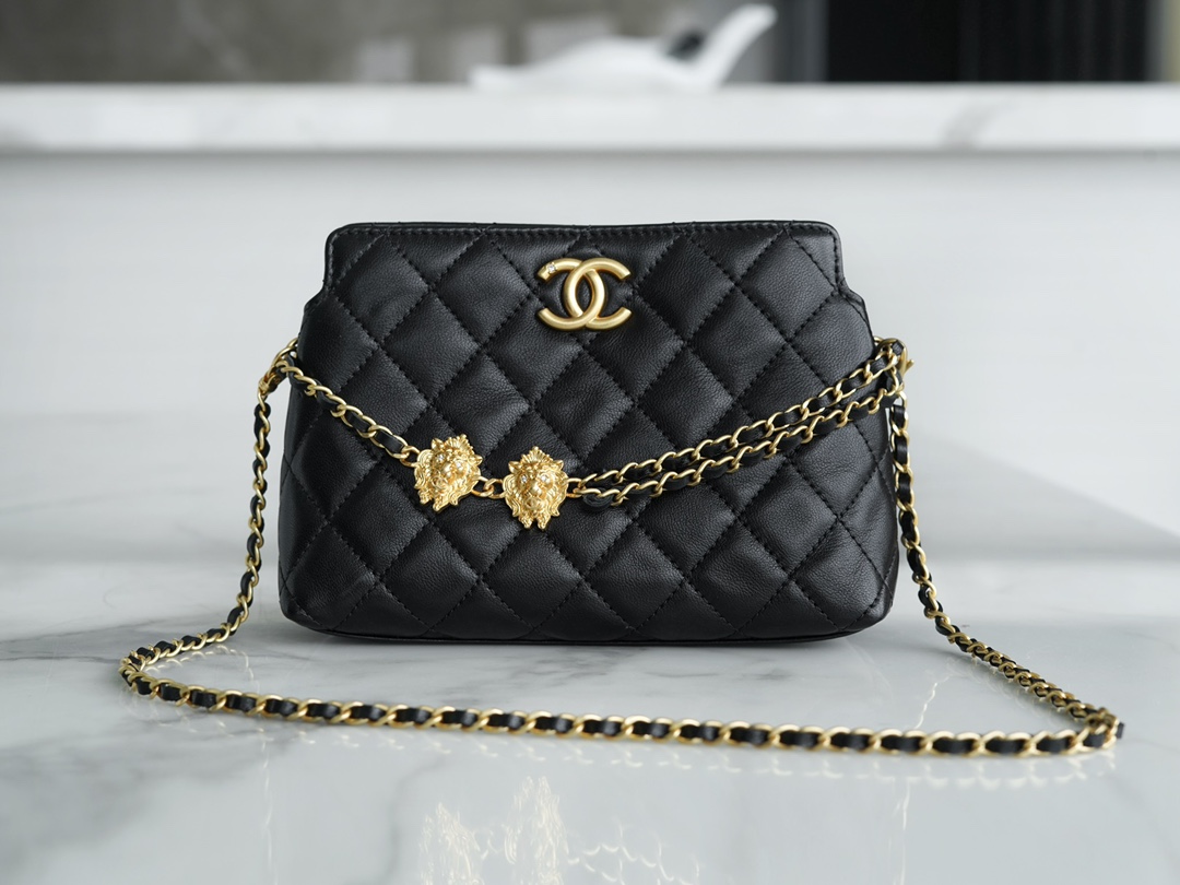 CHANEL 23A Atelier Chain Lion Shoulder Bag  