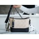 Chanel Gabrielle Classic Flap Bag Almond Black Small Calfskin  