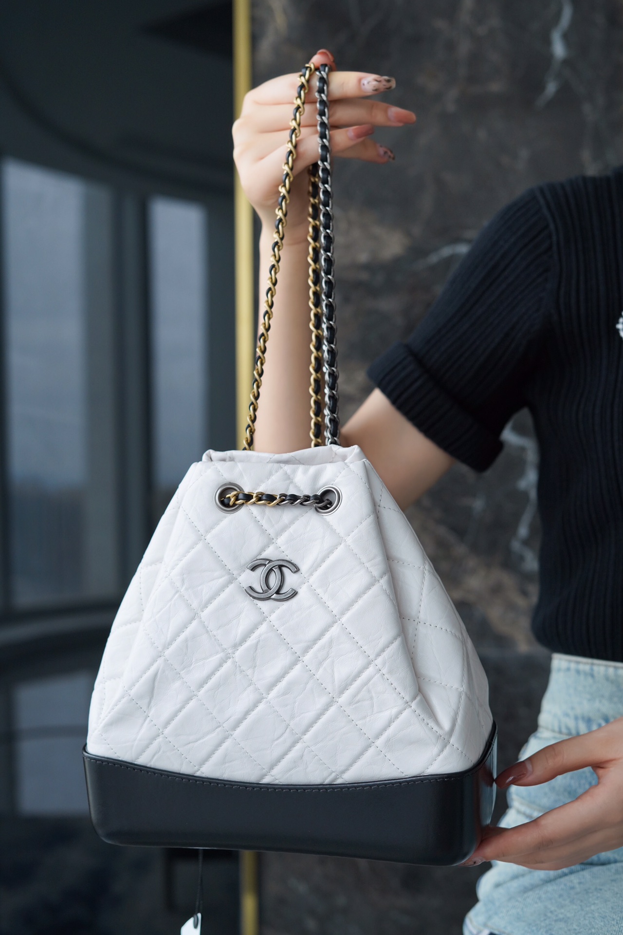 Chanel Gabrielle Flap Backpack Calfskin  