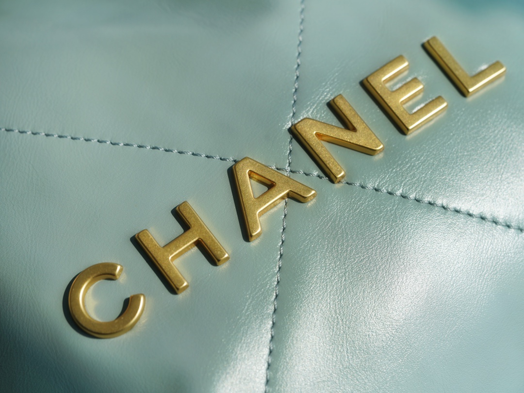 CHANEL 23C 22 Bag Medium Mist Blue  