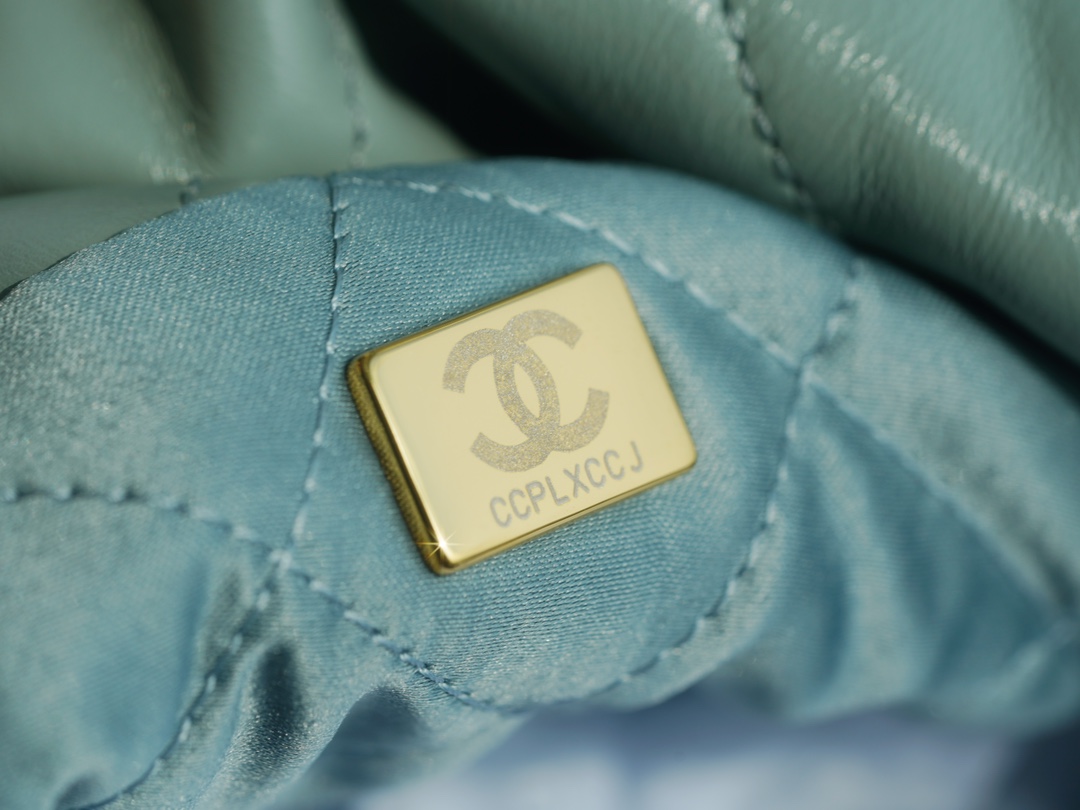 CHANEL 23C 22 Bag Medium Mist Blue  