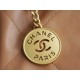 CHANEL 22 Bag Small Milk Tea Almond Gold Button  