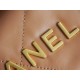 CHANEL 22 Bag Small Milk Tea Almond Gold Button  