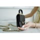 CHANEL Handle Coin Purse Black  