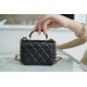 CHANEL Handle Coin Purse Black  