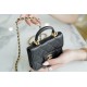 CHANEL Handle Coin Purse Black  