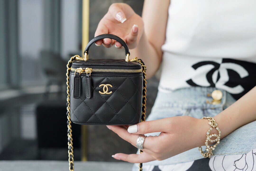 Chanel 2021 Spring/Summer New Mini Box Bag Black  