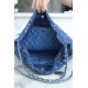 CHANEL 23A Sequin Denim Patchwork 22 Bag Medium  