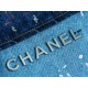 CHANEL 23A Sequin Denim Patchwork 22 Bag Medium  