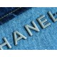 CHANEL 23A Sequin Denim Patchwork 22 Bag Medium  