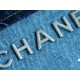 CHANEL 23A Sequin Denim Patchwork 22 Bag Medium  