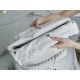 CHANEL 22P Bag Medium White with Silver Button