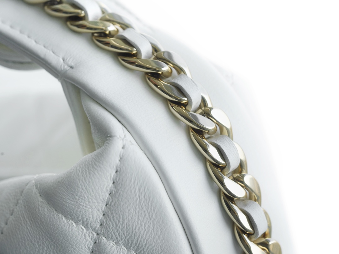 Chanel 23C Hula Hoop Clutch White  