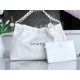 CHANEL 24C Horizontal 22 Bag White with Silver Hardware  