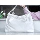 CHANEL 24C Horizontal 22 Bag White with Silver Hardware  