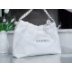 CHANEL 24C Horizontal 22 Bag White with Silver Hardware  