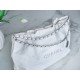 CHANEL 24C Horizontal 22 Bag White with Silver Hardware  