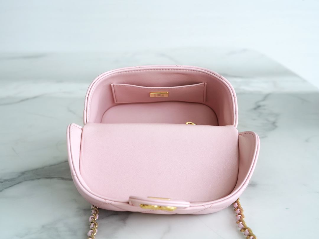 Chanel 23S Handle Cosmetic Box Bag Sakura Pink  