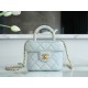 Chanel 23S Handle Cosmetic Box Bag Mist Blue  