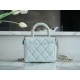 Chanel 23S Handle Cosmetic Box Bag Mist Blue  