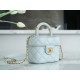 Chanel 23S Handle Cosmetic Box Bag Mist Blue  