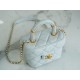 Chanel 23S Handle Cosmetic Box Bag Mist Blue  