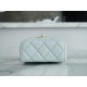 Chanel 23S Handle Cosmetic Box Bag Mist Blue  