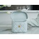 Chanel 23S Handle Cosmetic Box Bag Mist Blue  