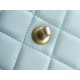 Chanel 23S Handle Cosmetic Box Bag Mist Blue  