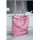 CHANEL 23S Spring/Summer New 22 Mini Bag Pink with Silver Hardware Calfskin  