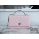 Chanel 23K Crystal Handle WOC Pink Calfskin  