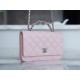 Chanel 23K Crystal Handle WOC Pink Calfskin  