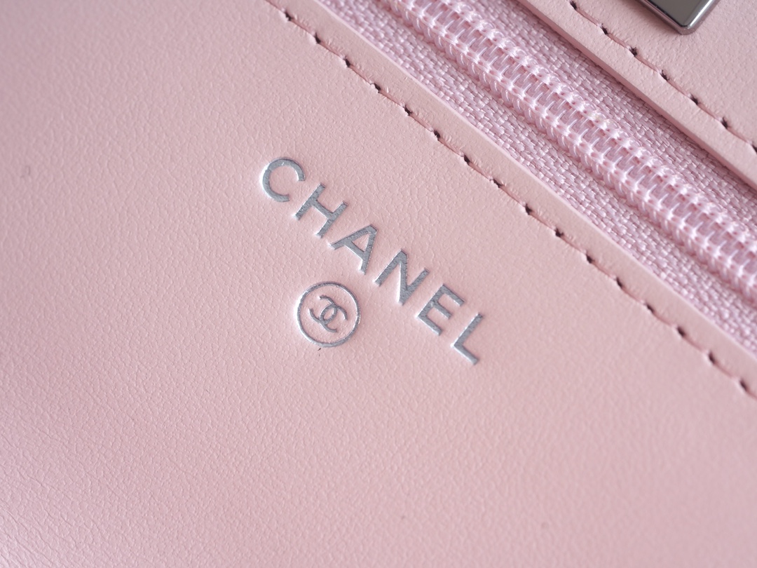 Chanel 23K Crystal Handle WOC Pink Calfskin  