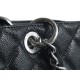 CHANEL Shopping Bag Caviar Black & Silver  